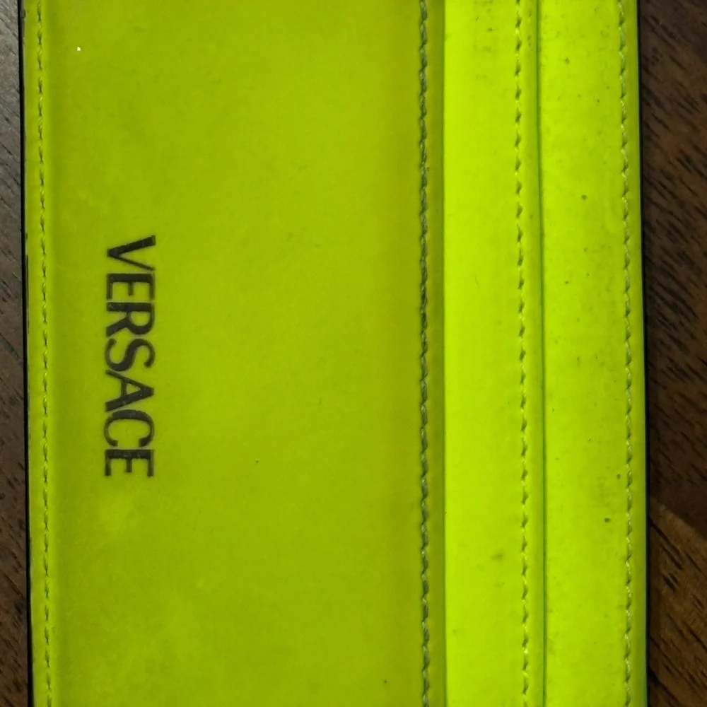 Versace Neon Yellow Card Holder - Picture 7 of 10